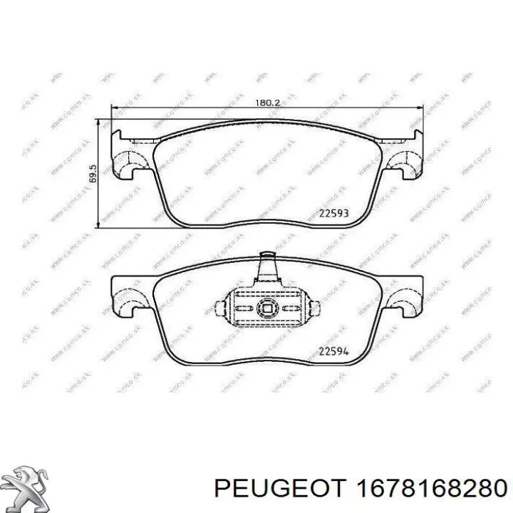 1678168280 Peugeot/Citroen pastillas de freno delanteras