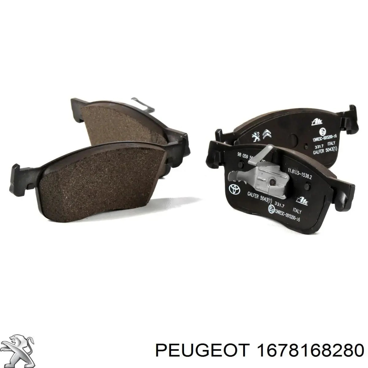 Pastillas de freno 1678168280 Peugeot/Citroen