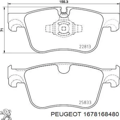 1678168480 Peugeot/Citroen pastillas de freno delanteras