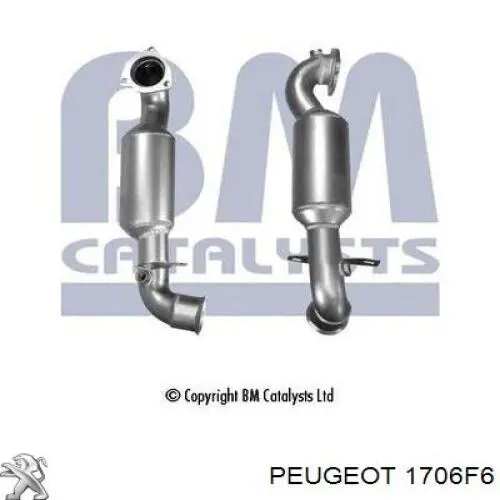 1706F6 Peugeot/Citroen catalizador