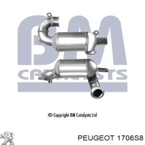 1706S8 Peugeot/Citroen catalizador