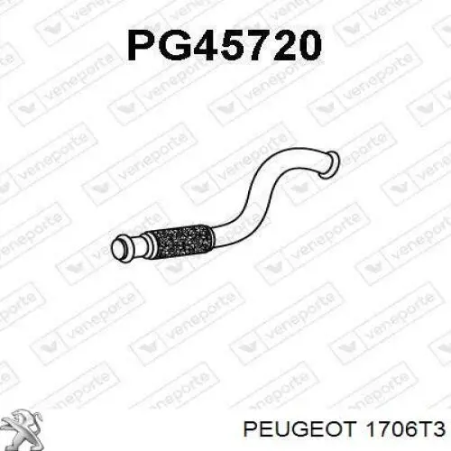 Tubo de admisión del silenciador de escape delantero Peugeot/Citroen 1706T3 precio, desde 104,57 EUR