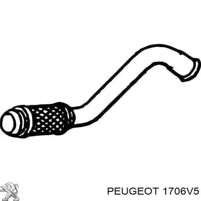 1706V5 Peugeot/Citroen tubo de admisión del silenciador de escape delantero