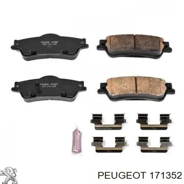 171352 Peugeot/Citroen abrazadera de tubo de escape trasera