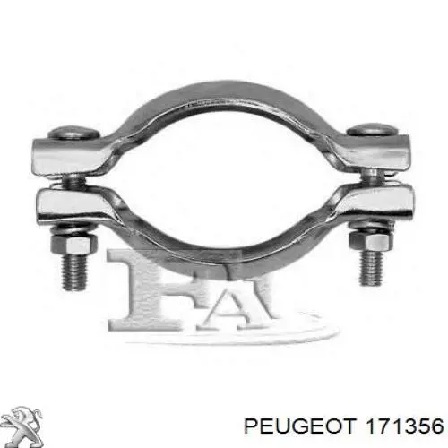 Comprar 171356 Peugeot/Citroen Abrazadera de tubo de escape trasera