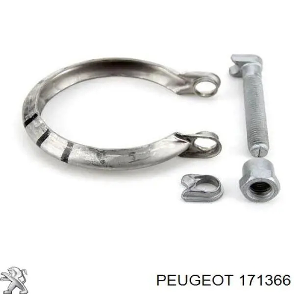 Comprar 0000171366 Peugeot/Citroen Abrazadera de tubo de escape trasera