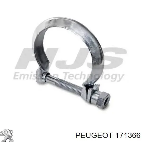 171366 Peugeot/Citroen abrazadera de tubo de escape trasera