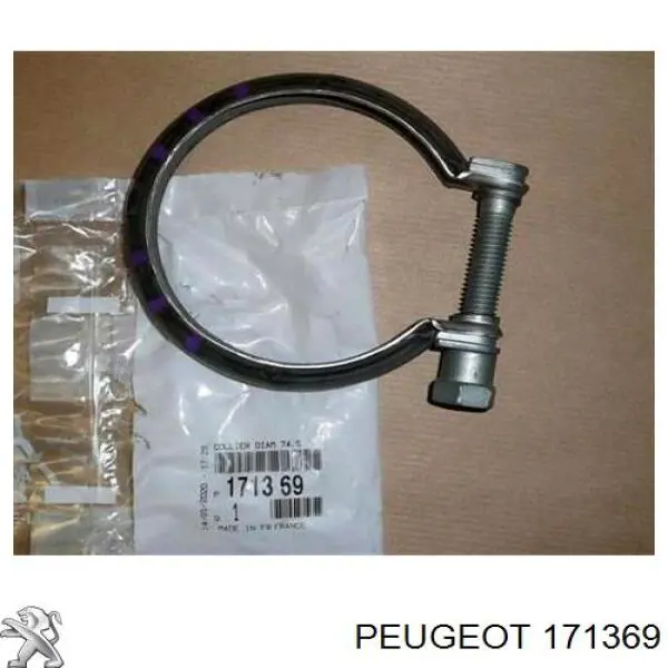 Comprar 171369 Peugeot/Citroen Abrazadera de tubo de escape trasera