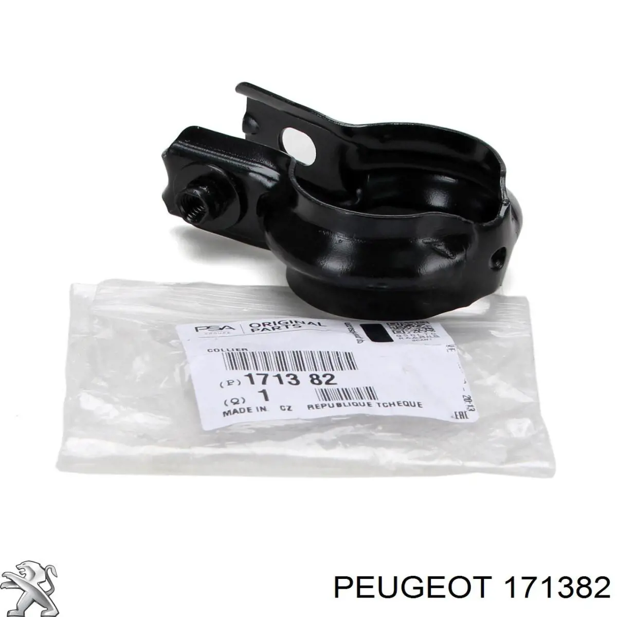 171382 Peugeot/Citroen abrazadera de tubo de escape trasera
