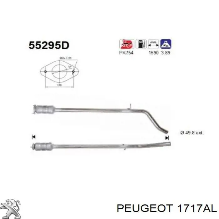 Silenciador central Peugeot/Citroen 1717AL precio, desde 90,99 EUR