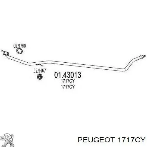 Comprar 1717CY Peugeot/Citroen Silenciador central