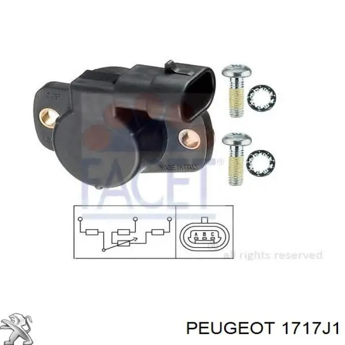 1717J1 Peugeot/Citroen Silenciador de escape delantero 