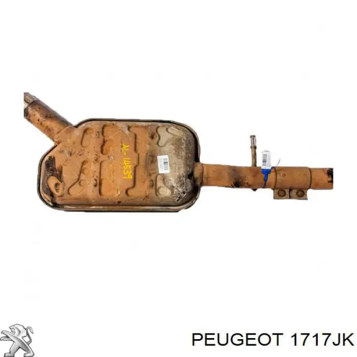 1717JK Peugeot/Citroen tubo de escape, del catalizador al silenciador