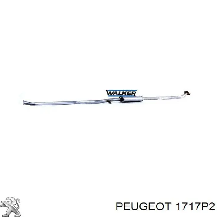 1717P2 Peugeot/Citroen Silenciador central