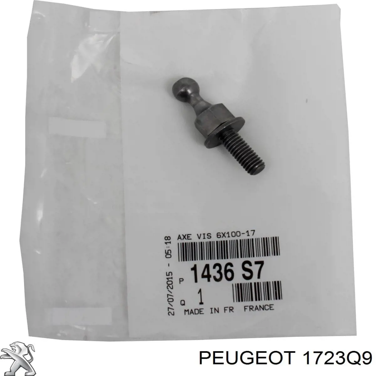 1723Q9 Peugeot/Citroen Escudo térmico del colector de escape