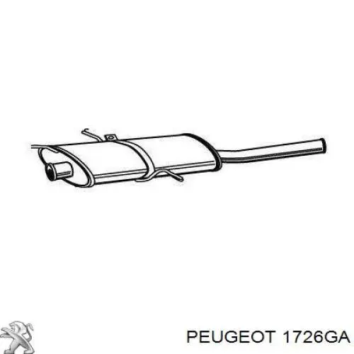 1726GE Peugeot/Citroen silenciador posterior