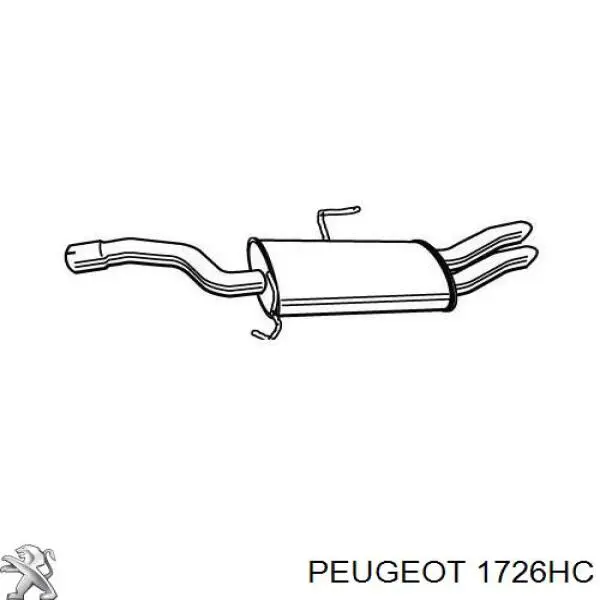 1726HC Peugeot/Citroen silenciador posterior