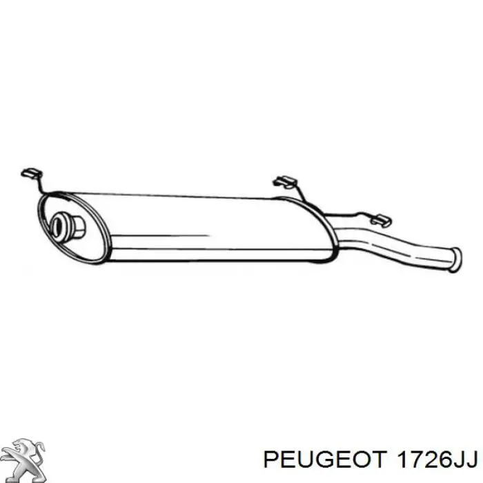 1726JJ Peugeot/Citroen silenciador posterior