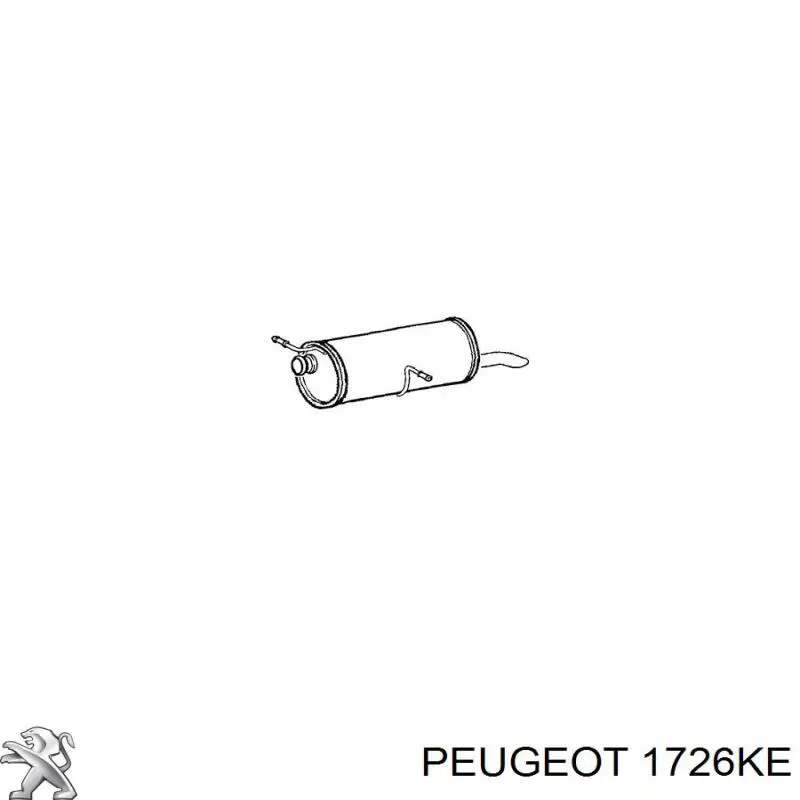 1726KE Peugeot/Citroen silenciador posterior