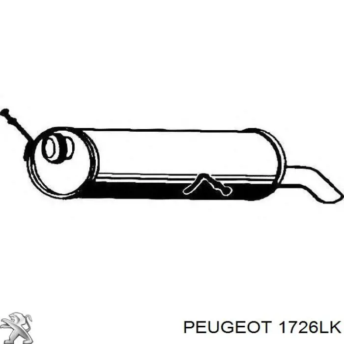 1726YL Peugeot/Citroen silenciador posterior