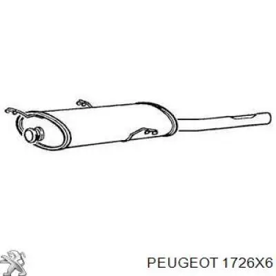 Comprar 1726X6 Peugeot/Citroen Silenciador trasero