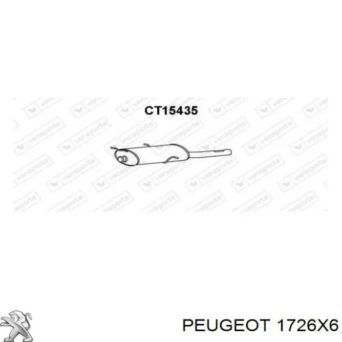 1726X6 Peugeot/Citroen Silenciador trasero