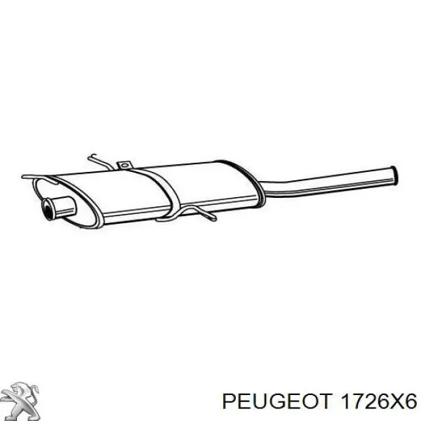 Silenciador trasero Peugeot/Citroen 1726X6 precio, desde 77,05 EUR