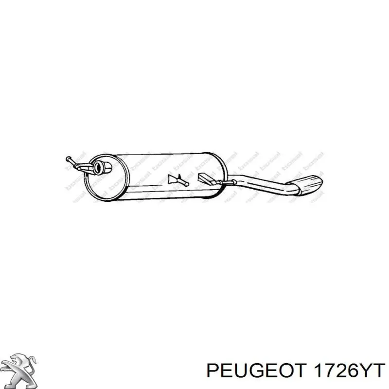1726ZF Peugeot/Citroen silenciador posterior