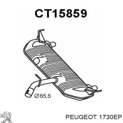 1608308680 Peugeot/Citroen silenciador posterior