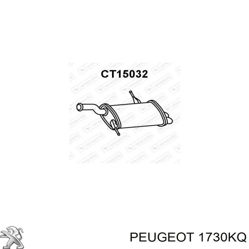 1730KQ Peugeot/Citroen silenciador posterior