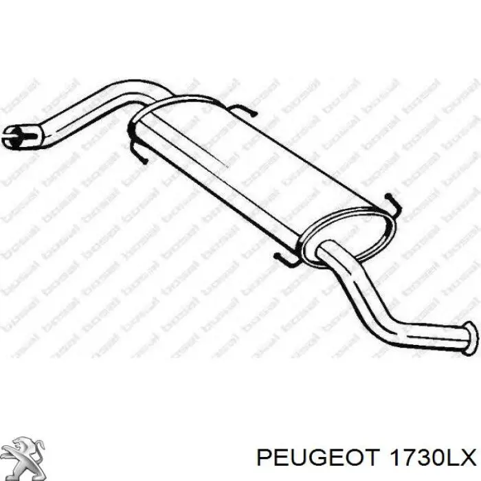 Comprar 1730LX Peugeot/Citroen Silenciador trasero