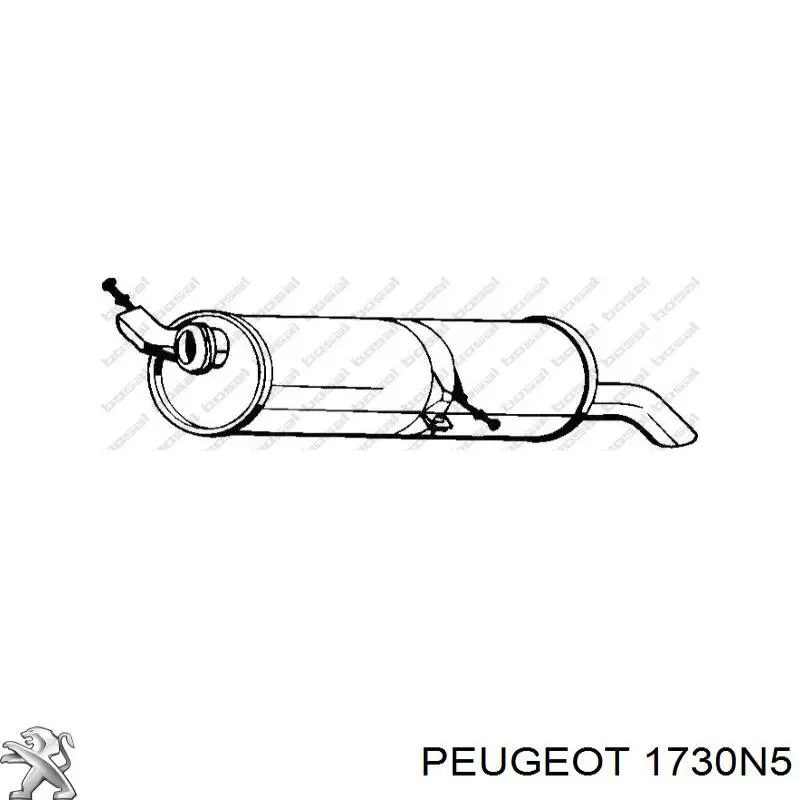 1730N5 Peugeot/Citroen silenciador posterior