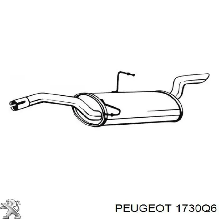 Silenciador trasero Peugeot/Citroen 1730Q6 precio, desde 89,09 EUR