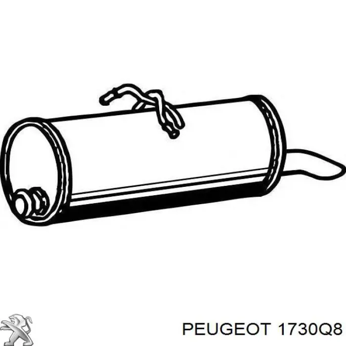 1730Q8 Peugeot/Citroen silenciador posterior