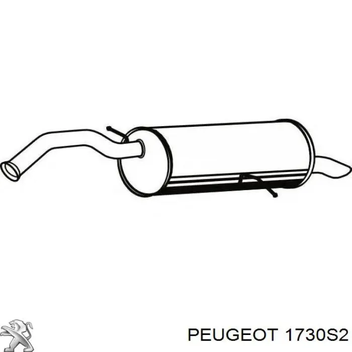 1730S2 Peugeot/Citroen silenciador posterior