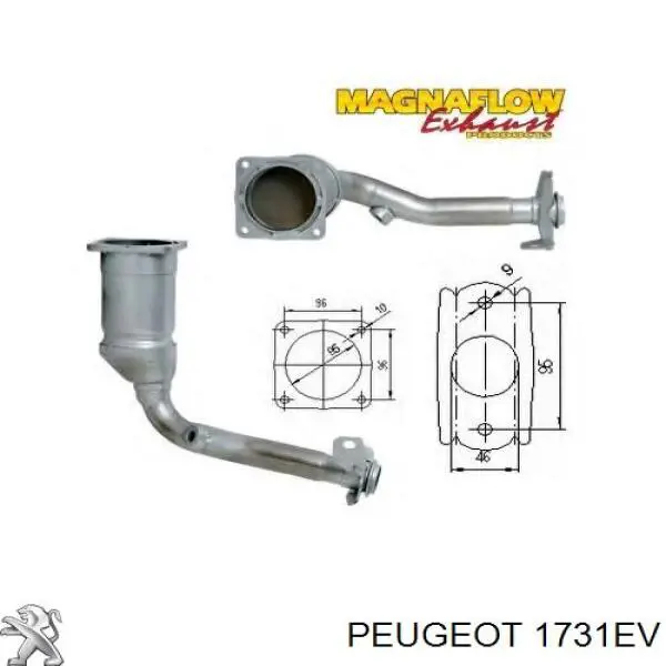 1731EV Peugeot/Citroen catalizador