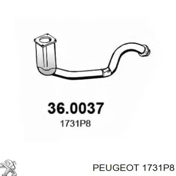 1731P8 Peugeot/Citroen Catalizador de gasolina y diésel