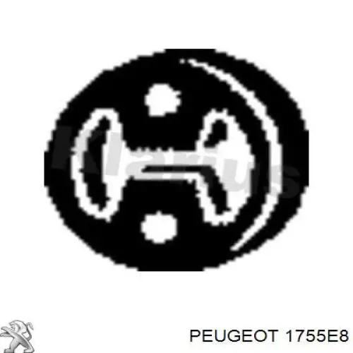 1755E8 Peugeot/Citroen soporte, silenciador
