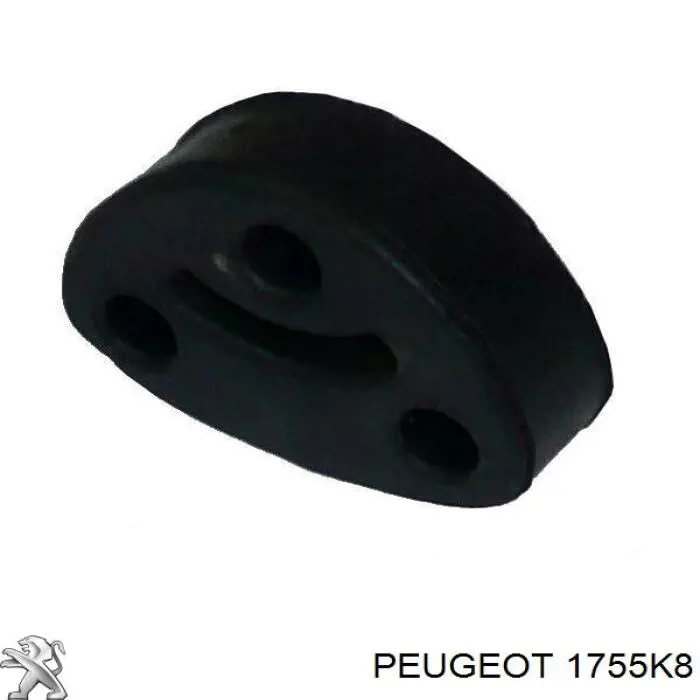 1755K8 Peugeot/Citroen soporte, silenciador