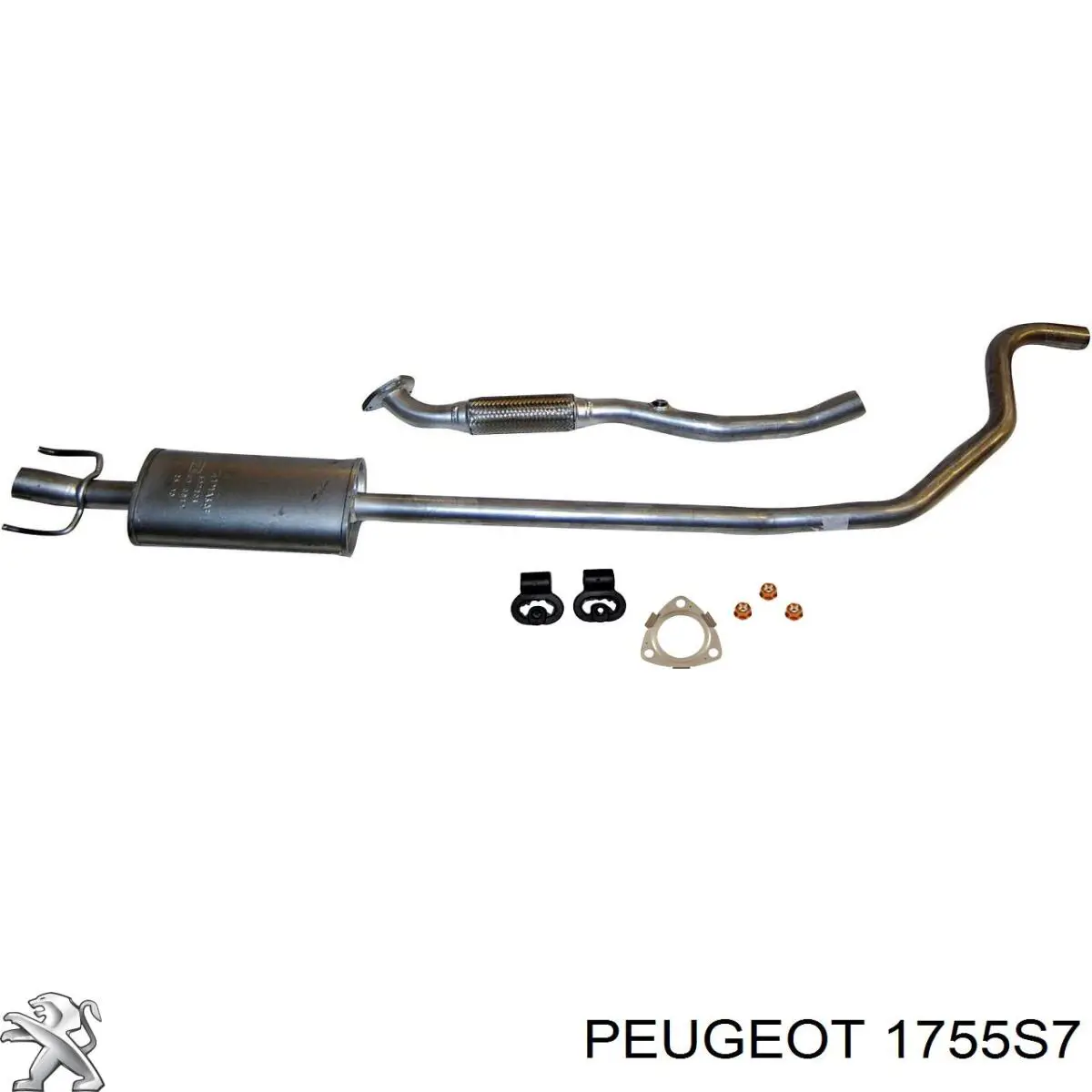 1755S7 Peugeot/Citroen soporte, silenciador