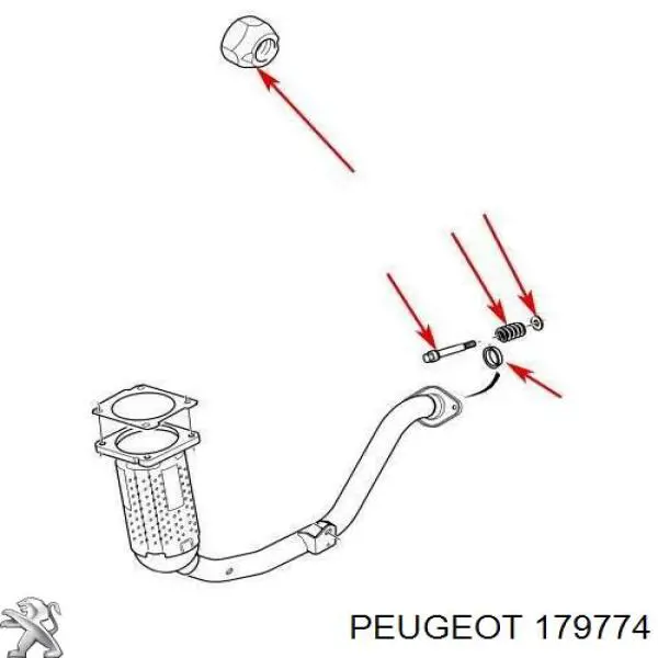 179774 Peugeot/Citroen junta, tubo de escape silenciador