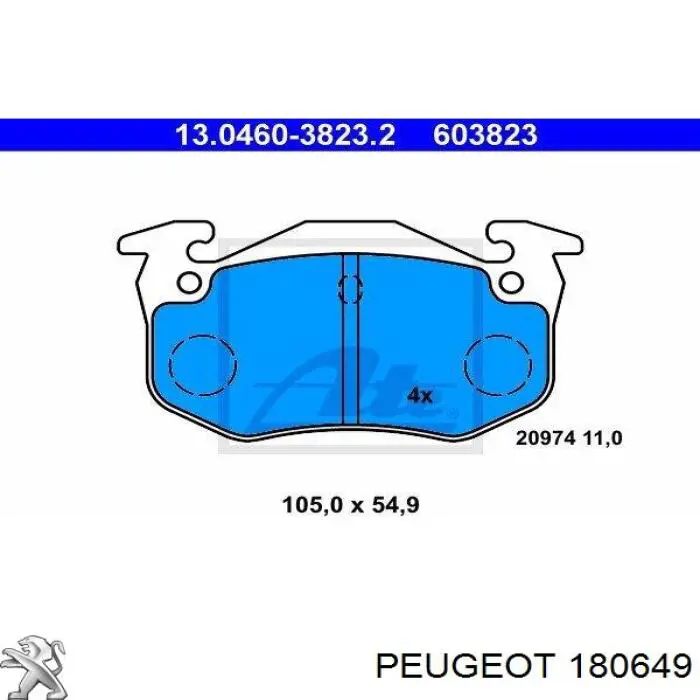 361636 Triclo soporte para taco de motor trasero