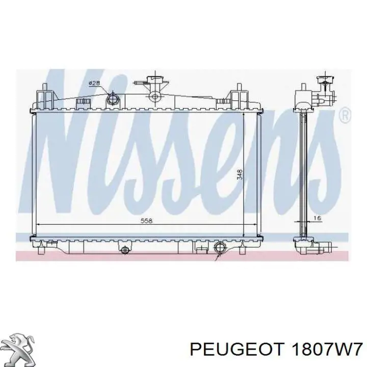Comprar 1807W7 Peugeot/Citroen Soporte trasero de motor con silentblock