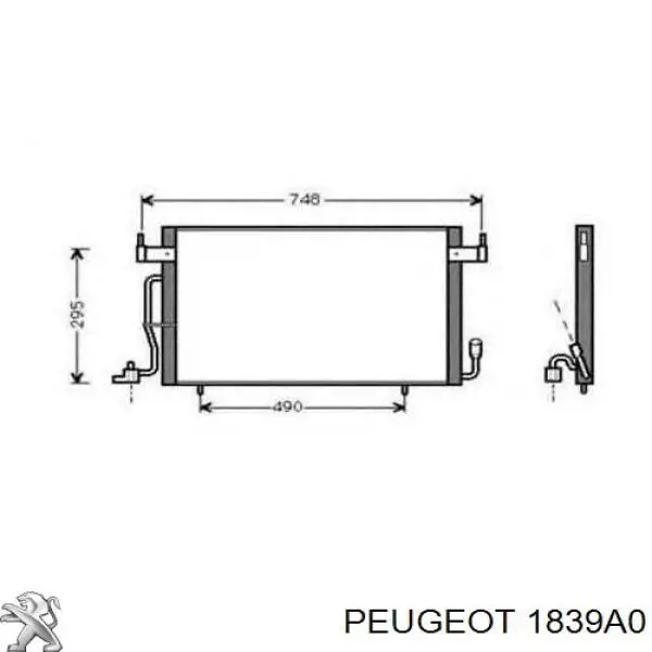 Soporte de motor derecho 1839A0 Peugeot/Citroen