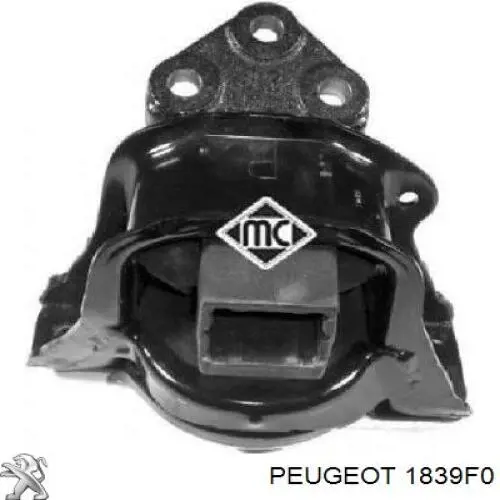 1839F0 Peugeot/Citroen soporte, motor, derecho superior