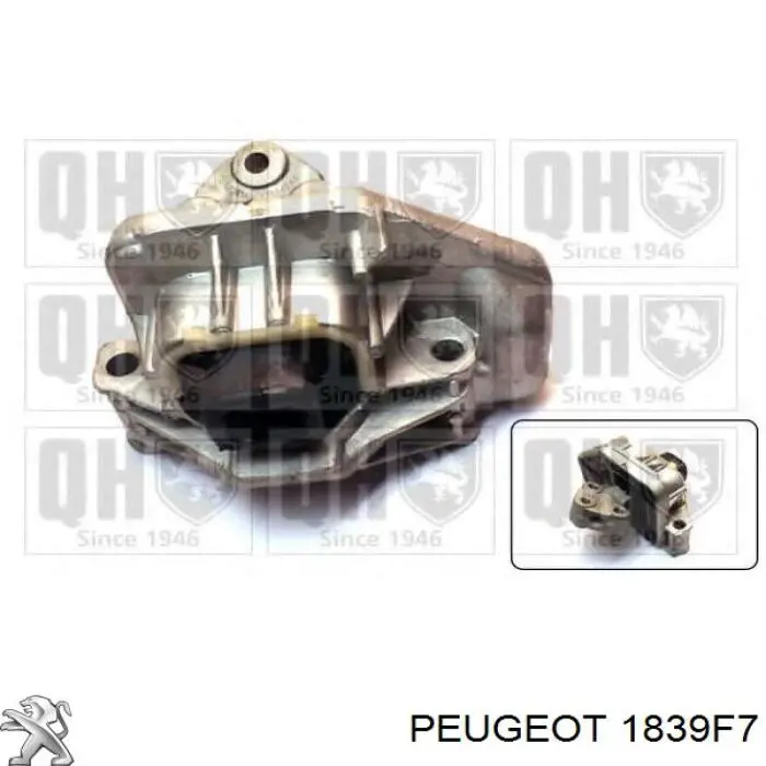 00001839F7 Peugeot/Citroen soporte de motor derecho