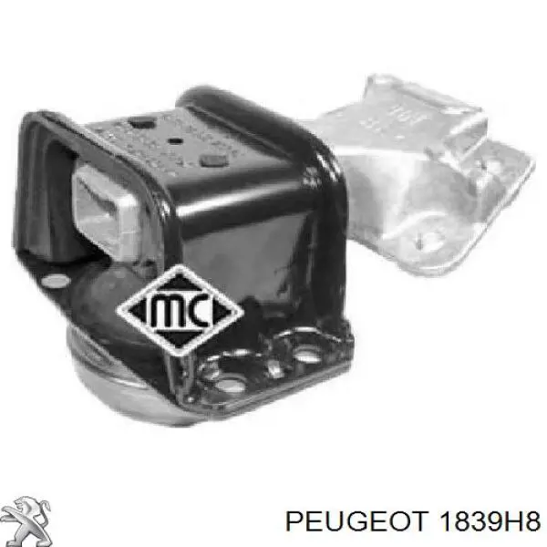 1839H8 Peugeot/Citroen soporte de motor derecho