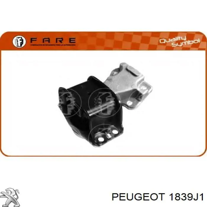 1839J1 Peugeot/Citroen soporte, motor, derecho superior