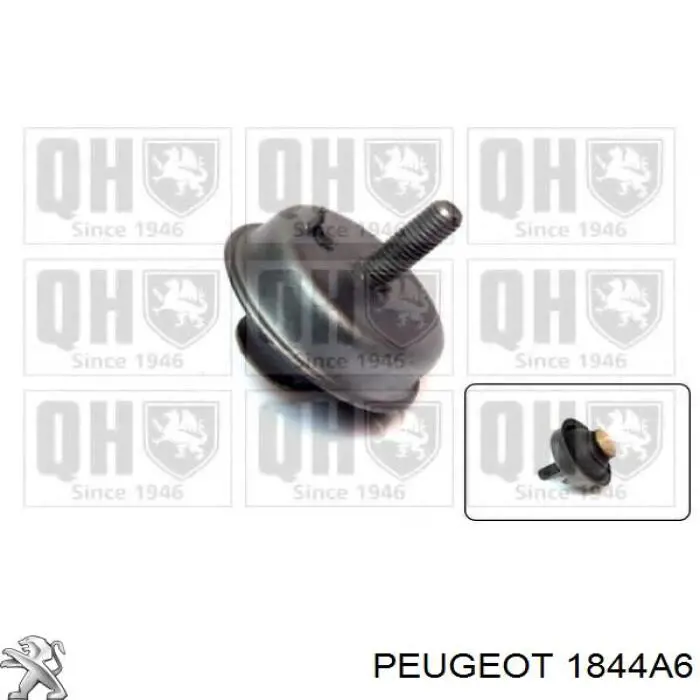1844A6 Peugeot/Citroen soporte, motor, derecho, silentblock