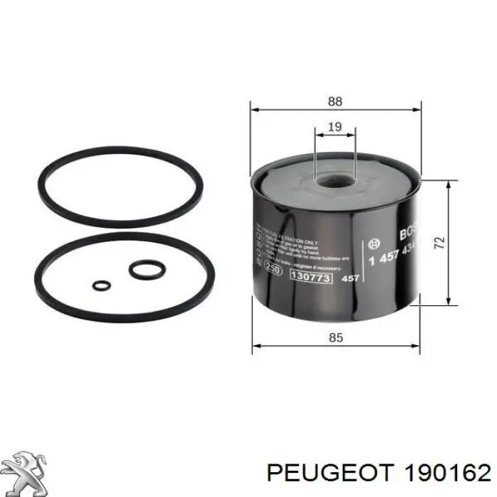 190162 Peugeot/Citroen filtro combustible